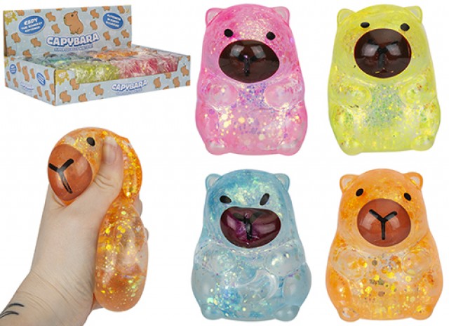 SQUISHY CAPIBARA Capy Squishy 7cm in TPR+ Maltose In bag – In espo da 12pz 4ass…x12…x96